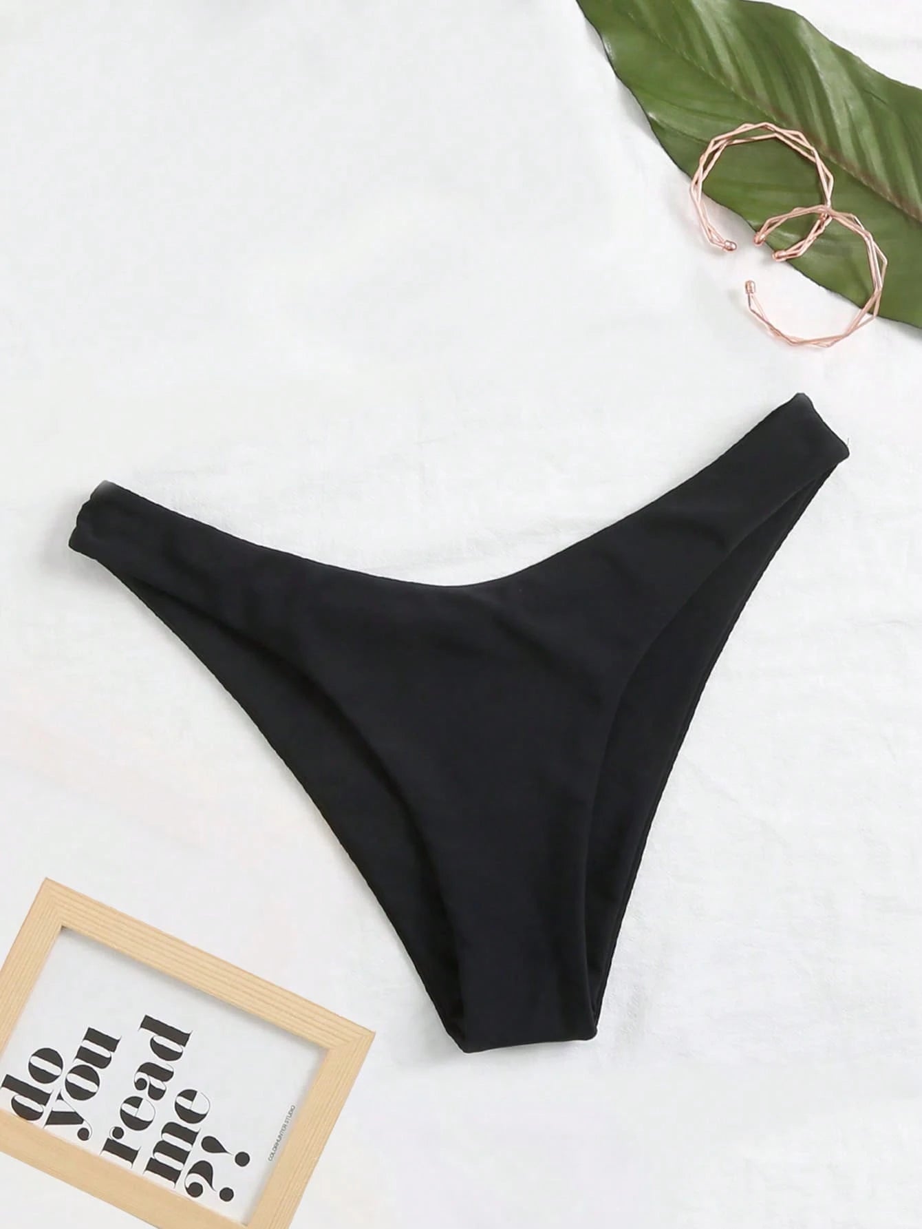 Swim Basics Women's Solid Color Sexy Bikini Bottom For Beach Holiday