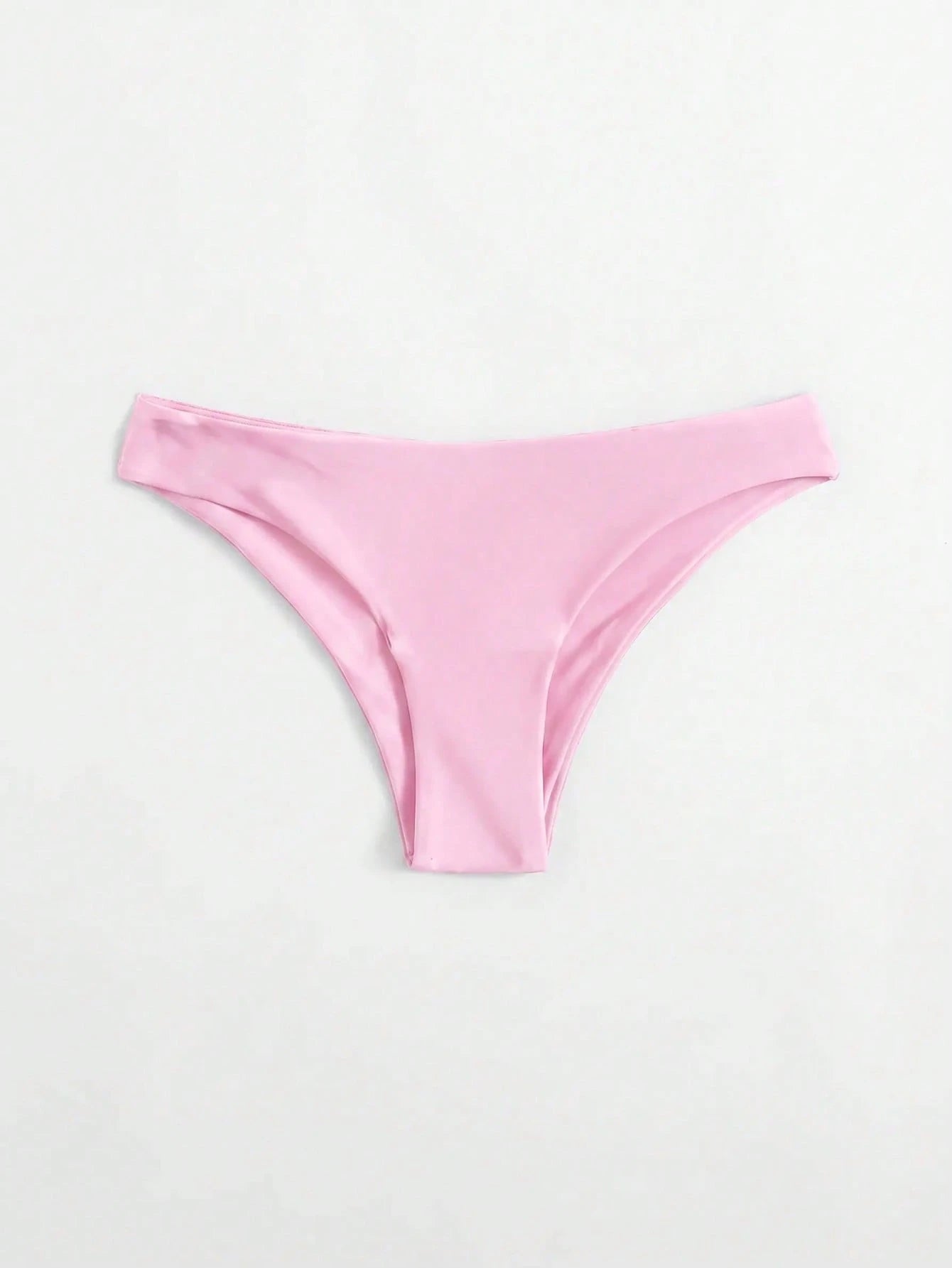 Swim Basics Women's Summer Beach Solid Color Casual Bikini Bottoms