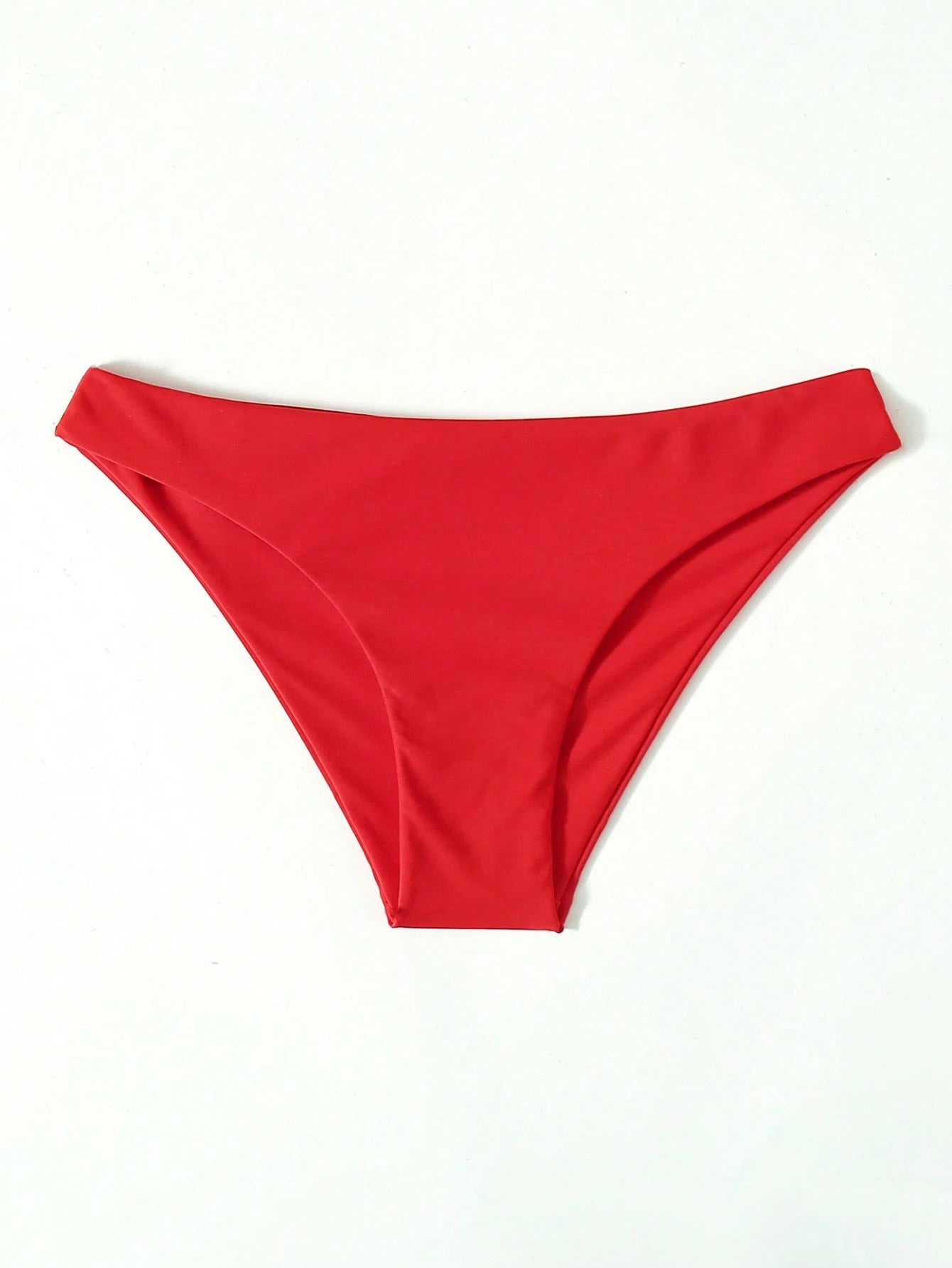 Swim Basics Women's Summer Beach Solid Color Casual Bikini Bottoms
