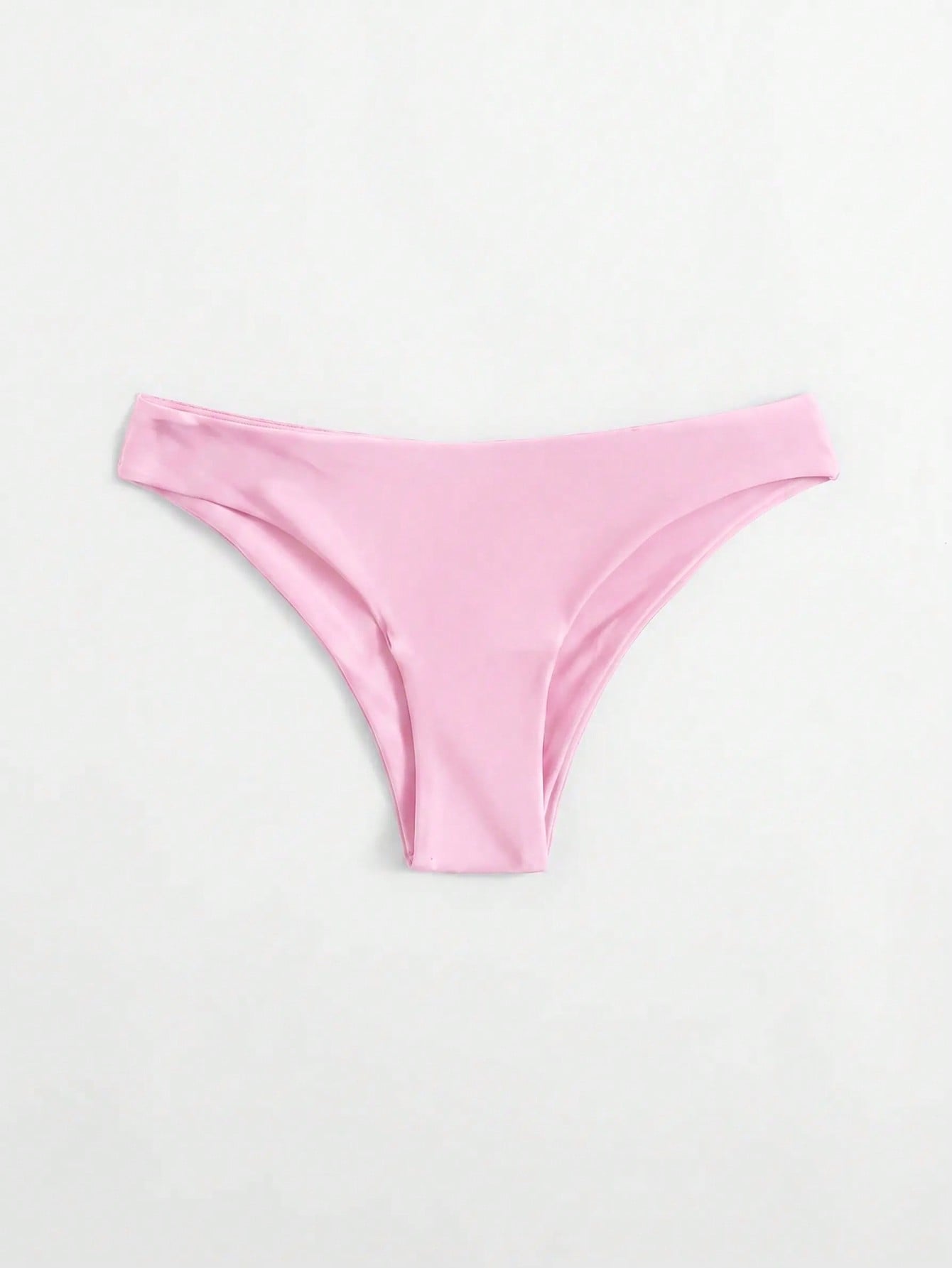 Swim Basics Women's Summer Beach Solid Color Casual Bikini Bottoms