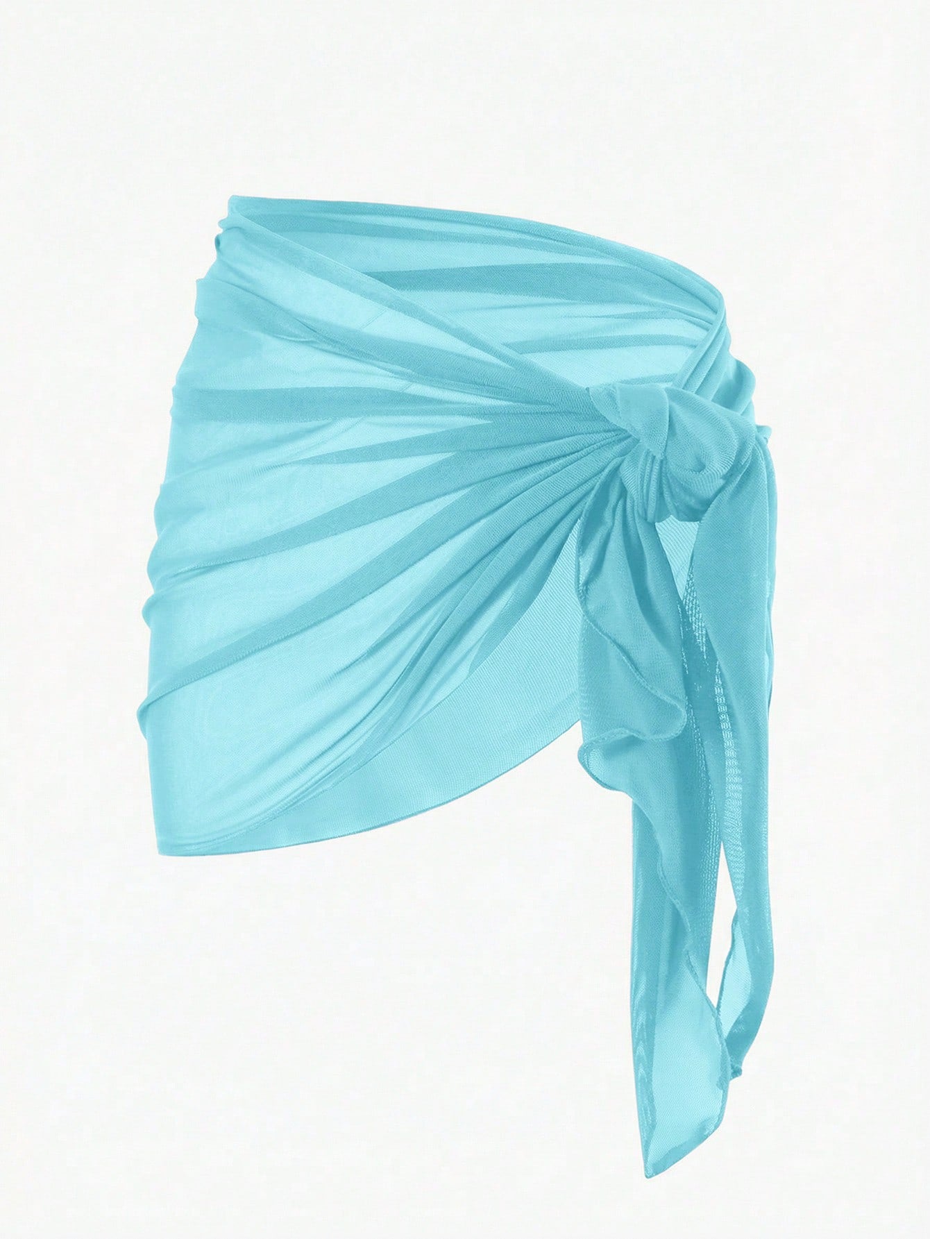 Swim Basics Women's Vacation Casual Solid Color Cover-Up Skirt