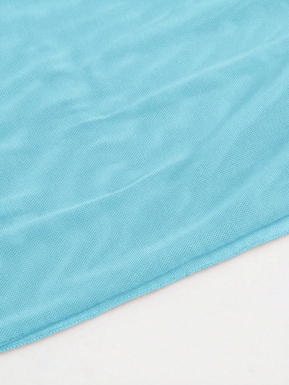 Swim Basics Women's Vacation Casual Solid Color Cover-Up Skirt