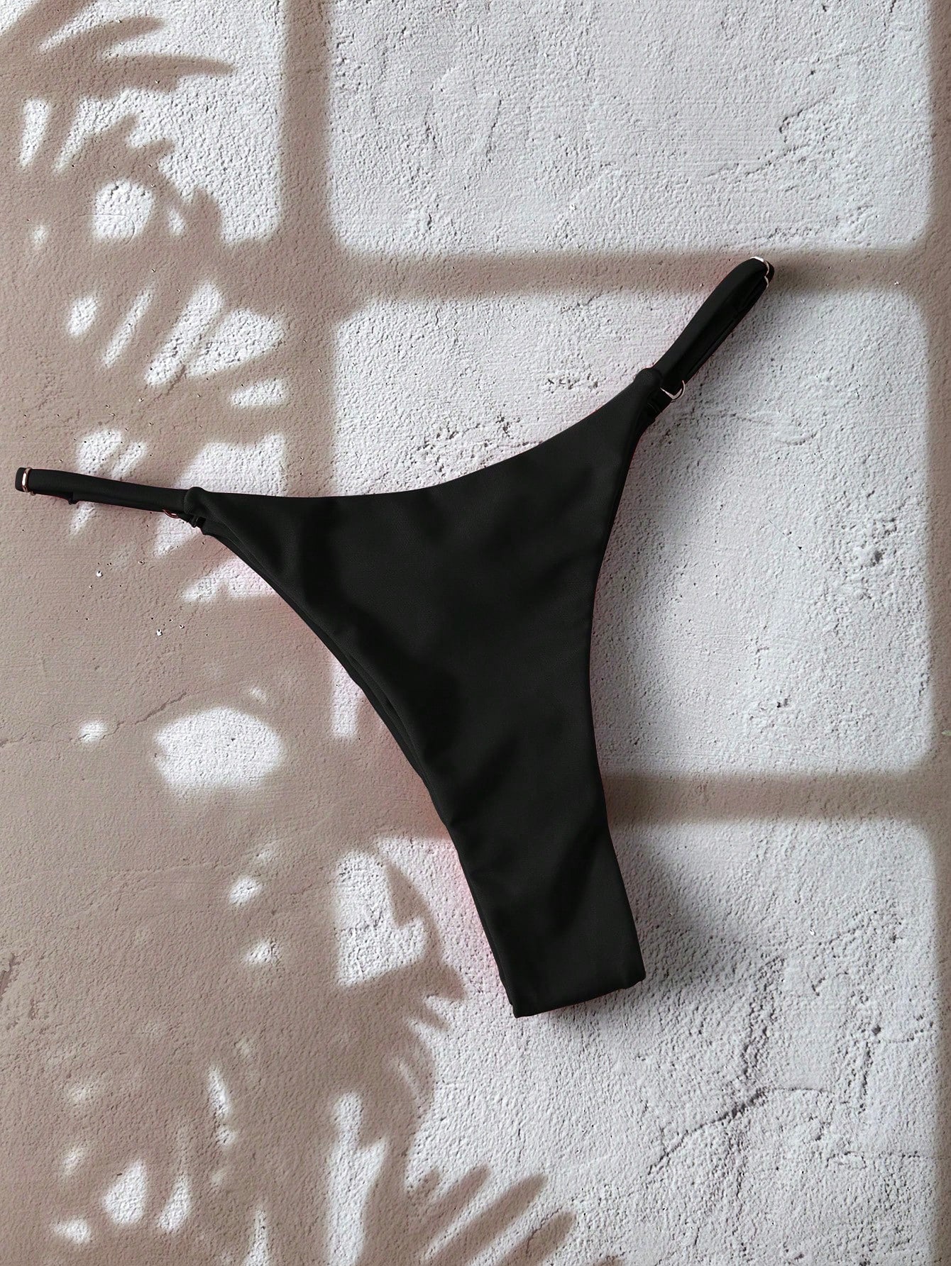 Swim Chiccia 1 Pc Women Summer Plain Color Thong, Minimalist Design Bikini Bottom