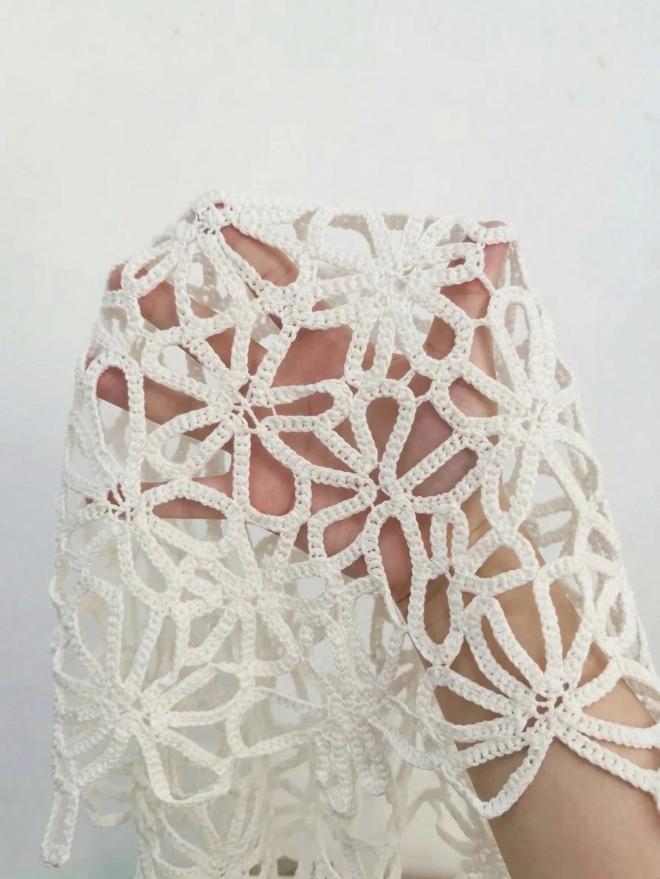 Swim Chiccia Women's Water-Soluble Lace Floral Casual Vacation Cover-Up Skirt