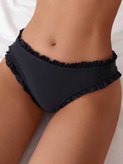 Swim Ladies' Solid Color Simple Style Swimwear Bottoms For Daily Use Summer