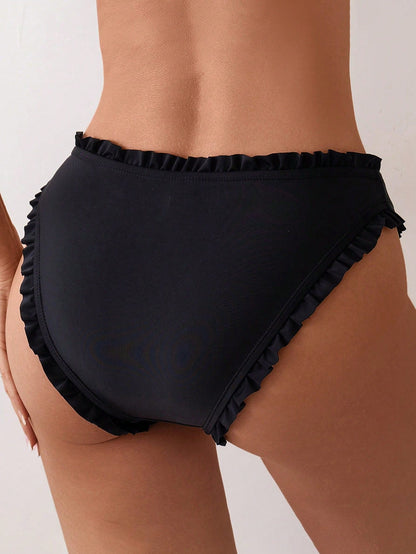 Swim Ladies' Solid Color Simple Style Swimwear Bottoms For Daily Use Summer