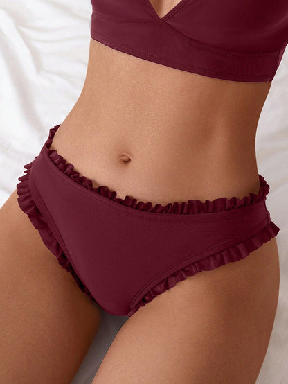 Swim Ladies' Solid Color Simple Style Swimwear Bottoms For Daily Use Summer