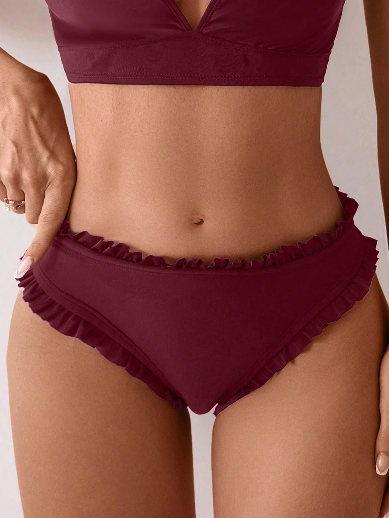 Swim Ladies' Solid Color Simple Style Swimwear Bottoms For Daily Use Summer