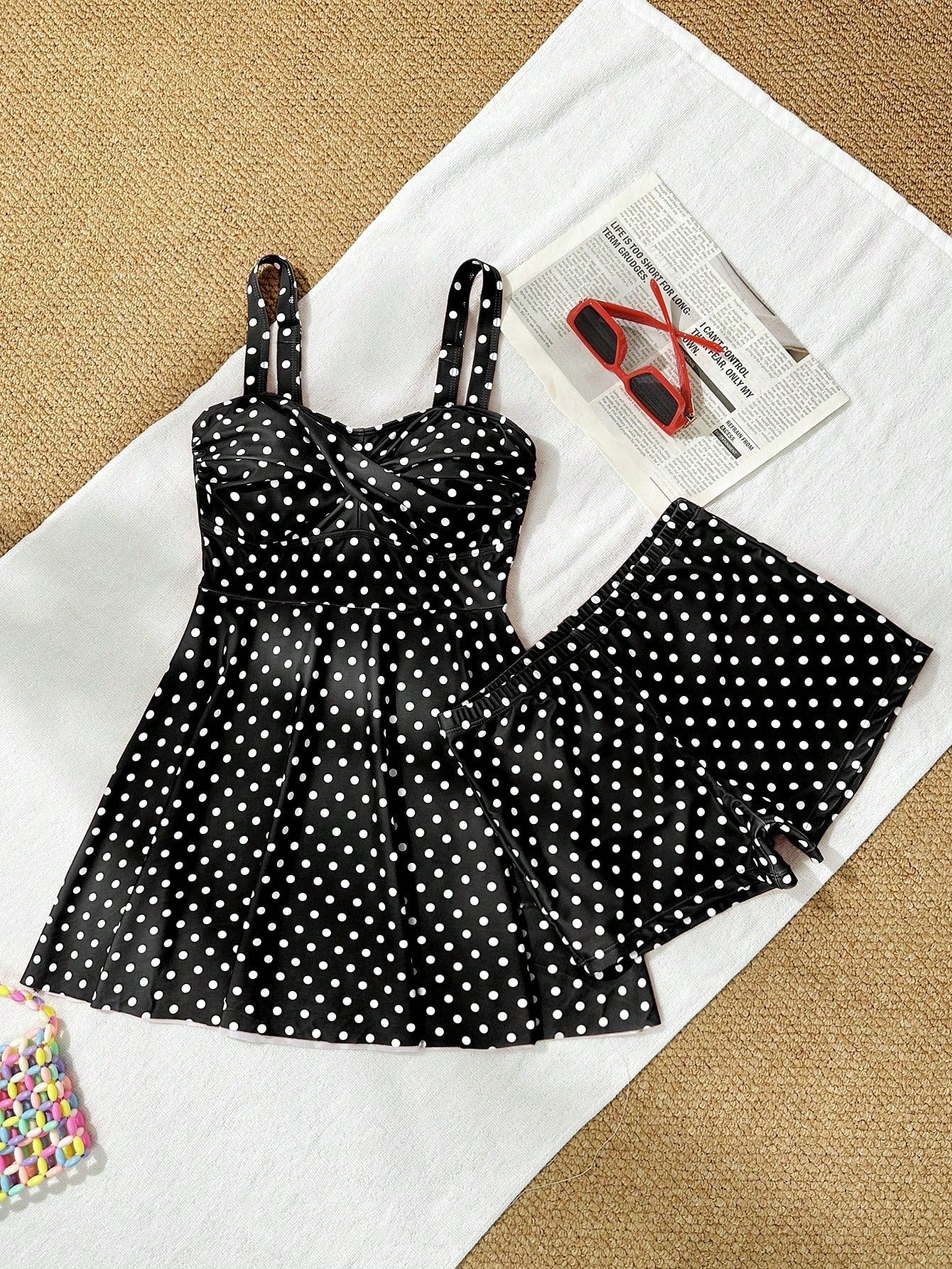 Swim Lushoire Plus Size Modest Women Beach Outfits, Slimming High-Quality Swimsuit For Vacation Hot Spring For Summer