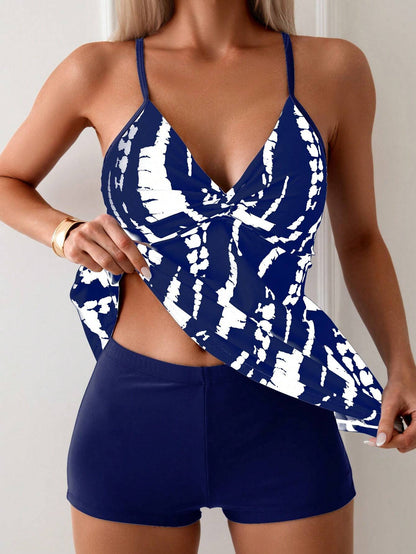 Swim Lushoire Tie Dye Shorts Tankini Summer Beach