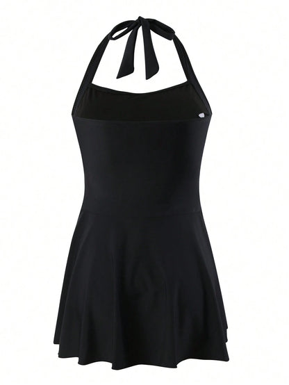 Swim Lushoire Women's Camisole Bikini, Wire-Free Black Basic Ruched Camisole Bikini Top With Boy Shorts