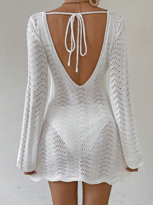 Swim Lushoire Women Solid Color Simple Daily Cover Up,Summer Beach