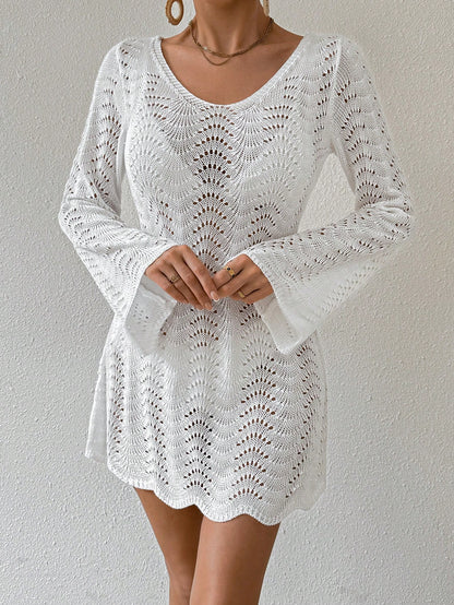 Swim Lushoire Women Solid Color Simple Daily Cover Up,Summer Beach