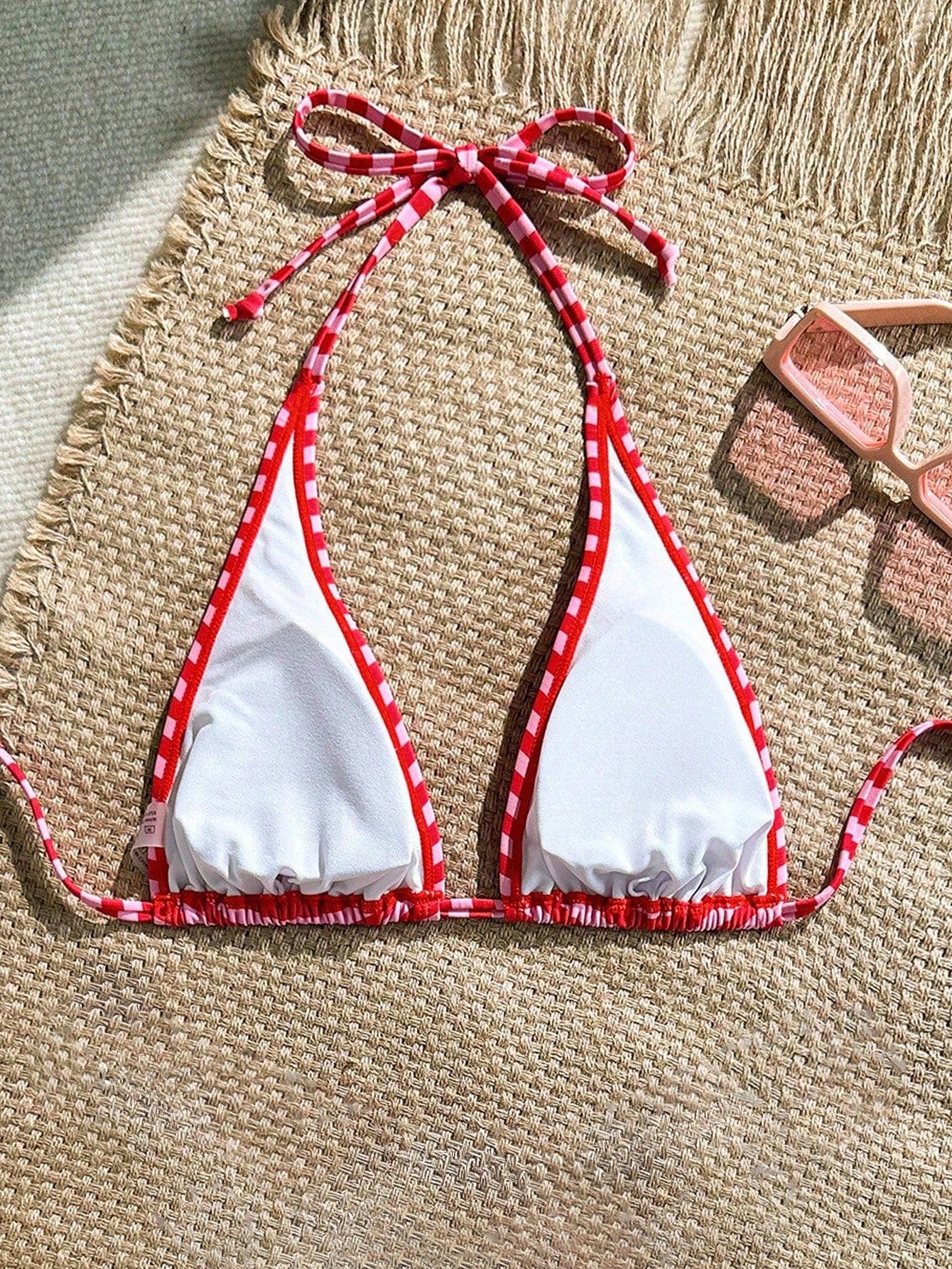 Swim Mod 1pc Women Striped Print Bikini Top