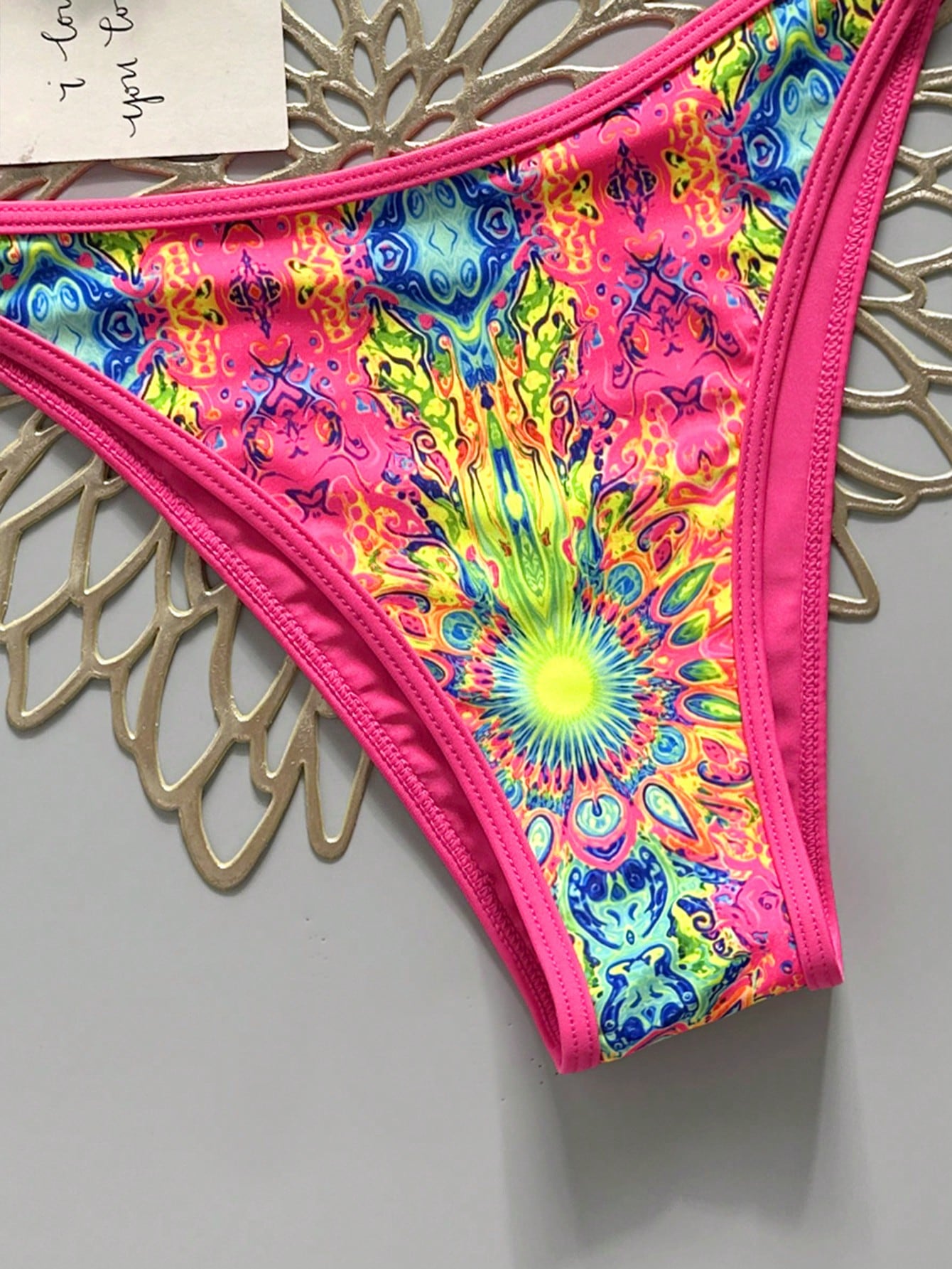 Swim Mod 2026 Spring/Summer Sweet & Spicy Retro Triangle Bikini, Tie-Up Sexy High-End Minimalist Separates Swimwear For Small Bust