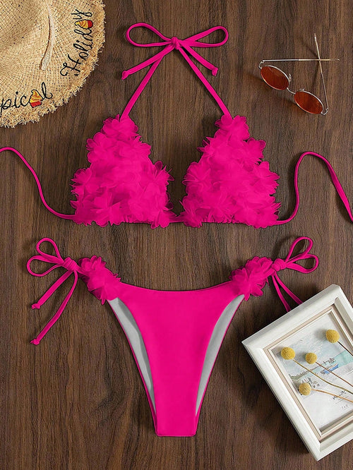 Swim Mod 2pcs/Set Floral Print Sexy Ladies Casual Swimwear, Elegant For Music Festival, Spring/Summer Beach Party