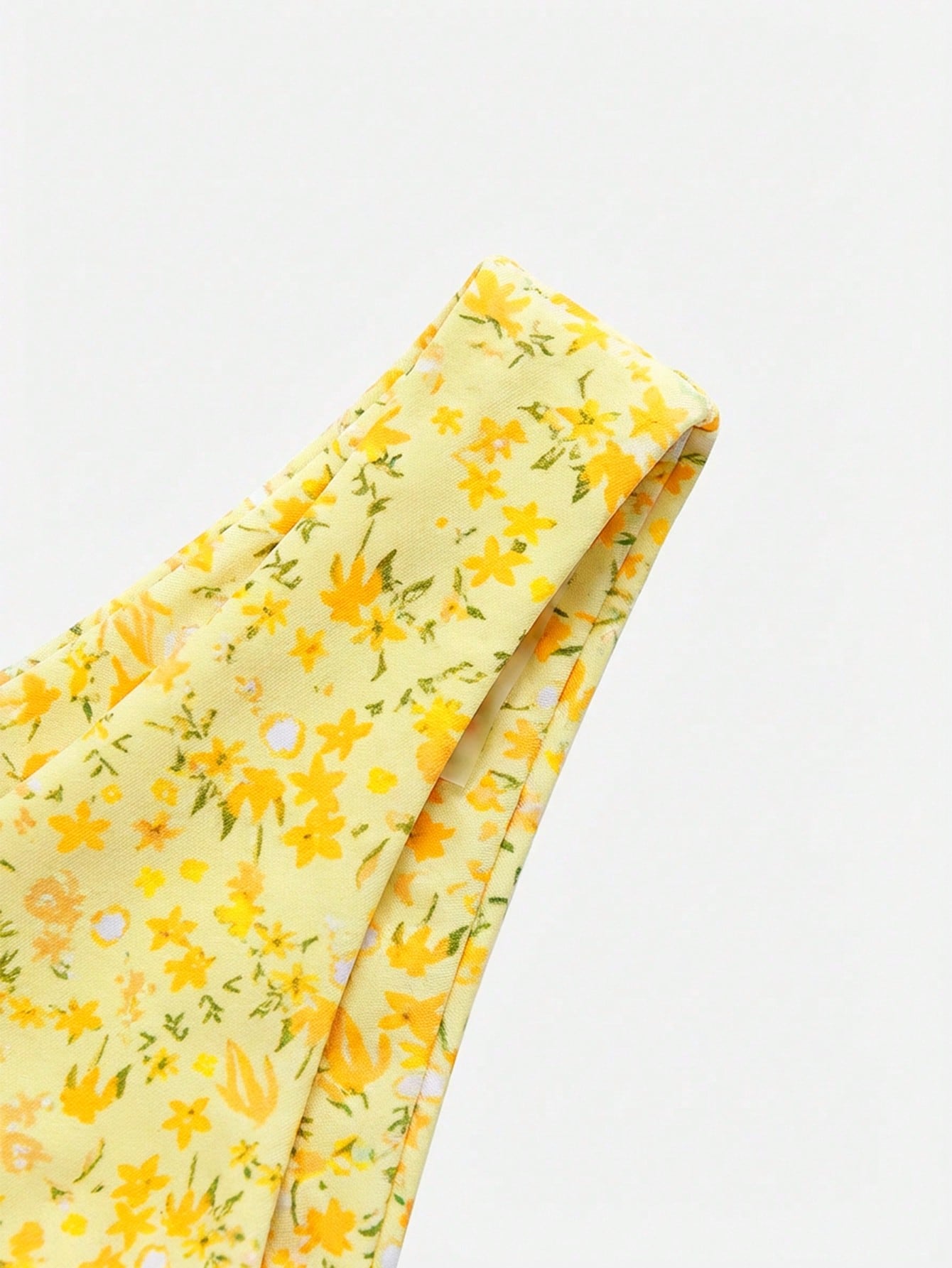 Swim Mod Ditsy Floral Bikini Set For Beach Vacation Yellow Summer Cute