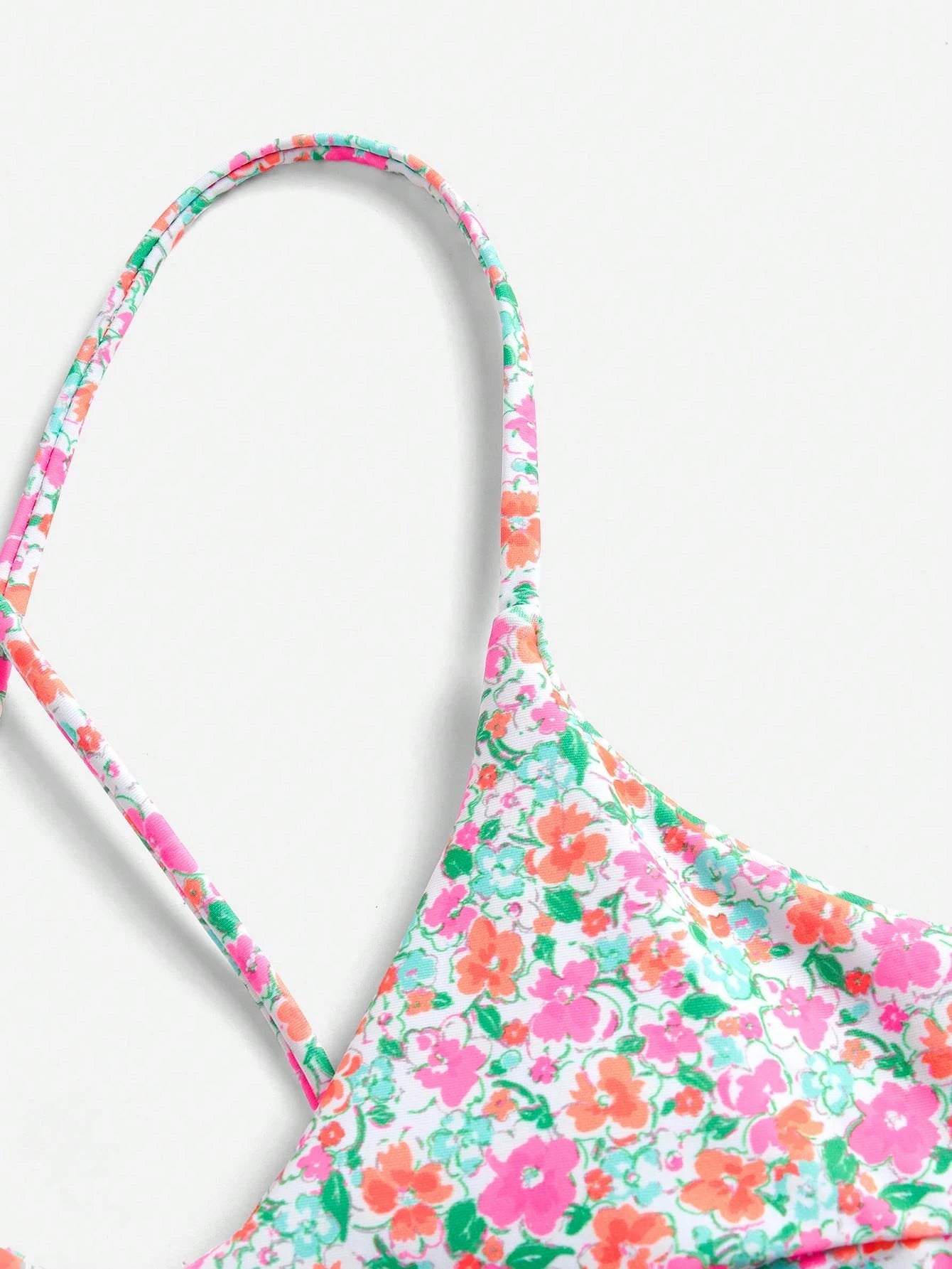 Swim Mod Ditsy Floral Bikini Set For Beach Vacation Yellow Summer Cute