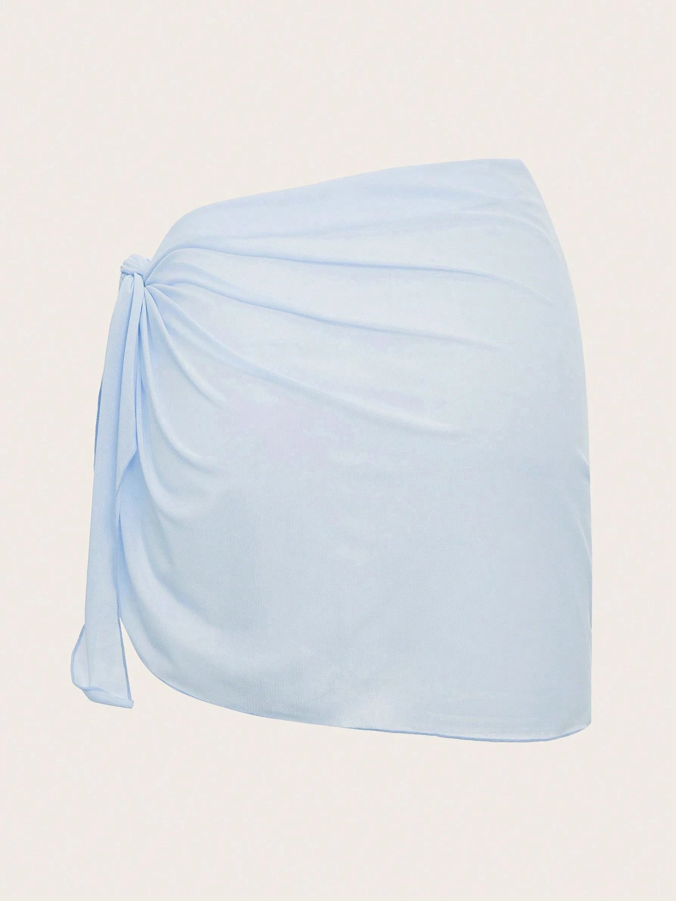 Swim Mod Summer Beach Solid Knot Side Cover Up Skirt