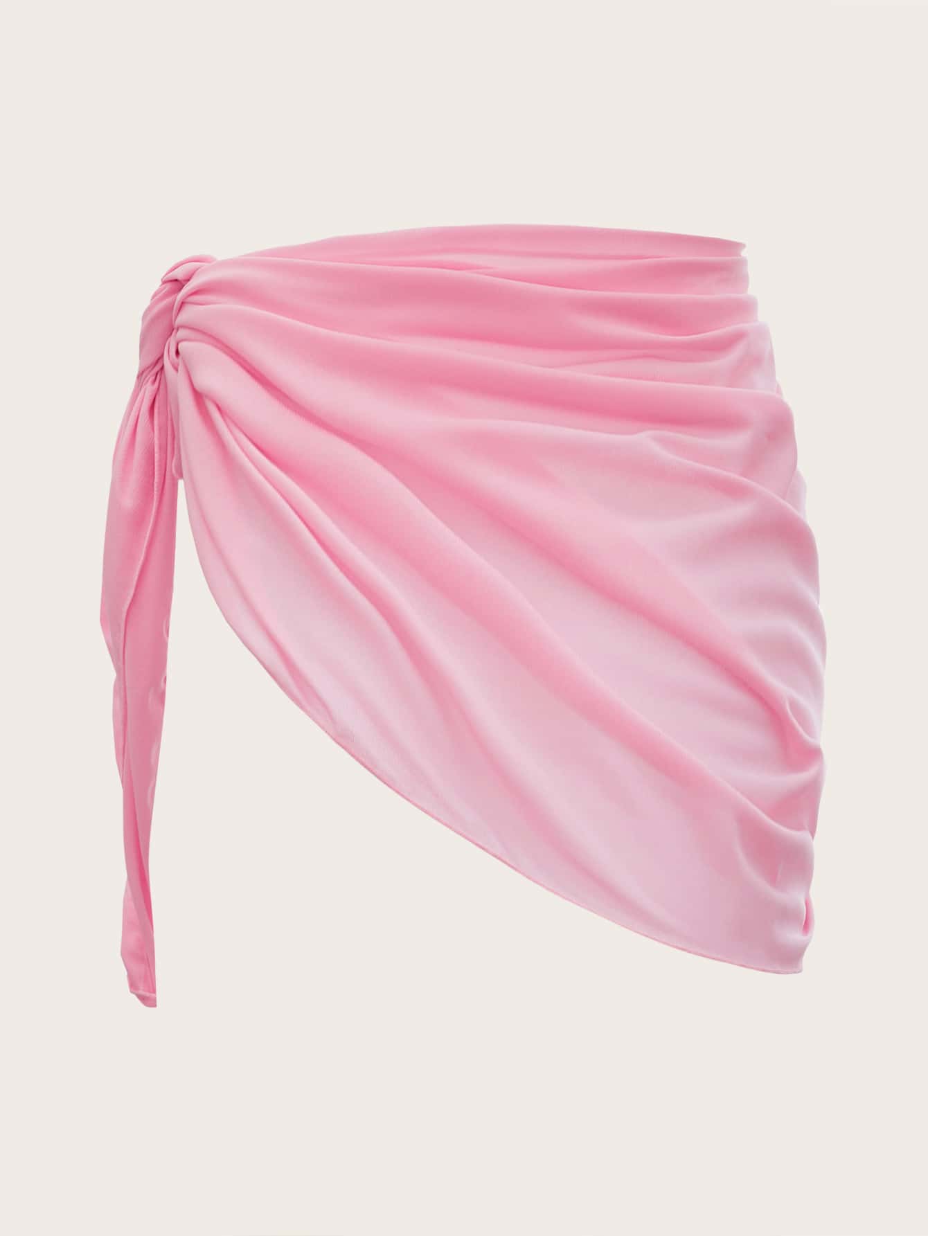 Swim Mod Summer Beach Solid Knot Side Cover Up Skirt