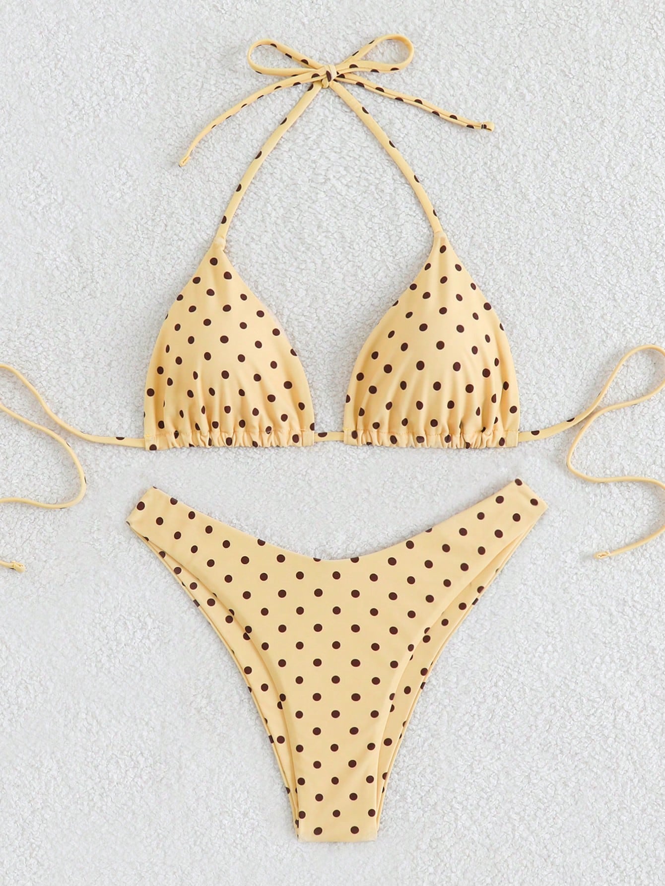 Swim Mod Women's Solid Color Swimwear Set For Vacation & Beach