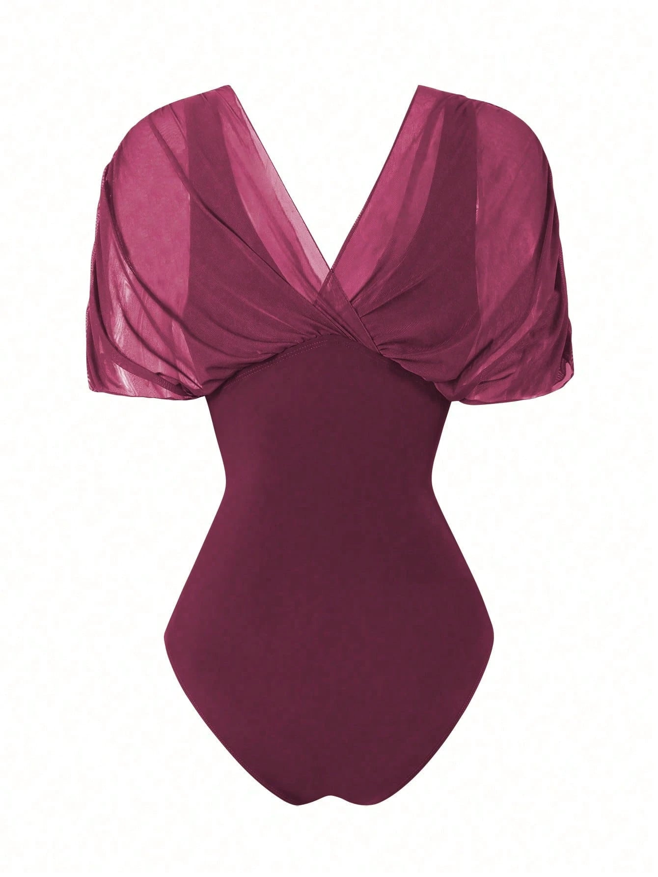 Swim Oasis 2026 New Spring/Summer Women 2pcs Solid Color Swimsuit With Mesh Maxi Dress, Beach Vacation Casual Swimwear Set