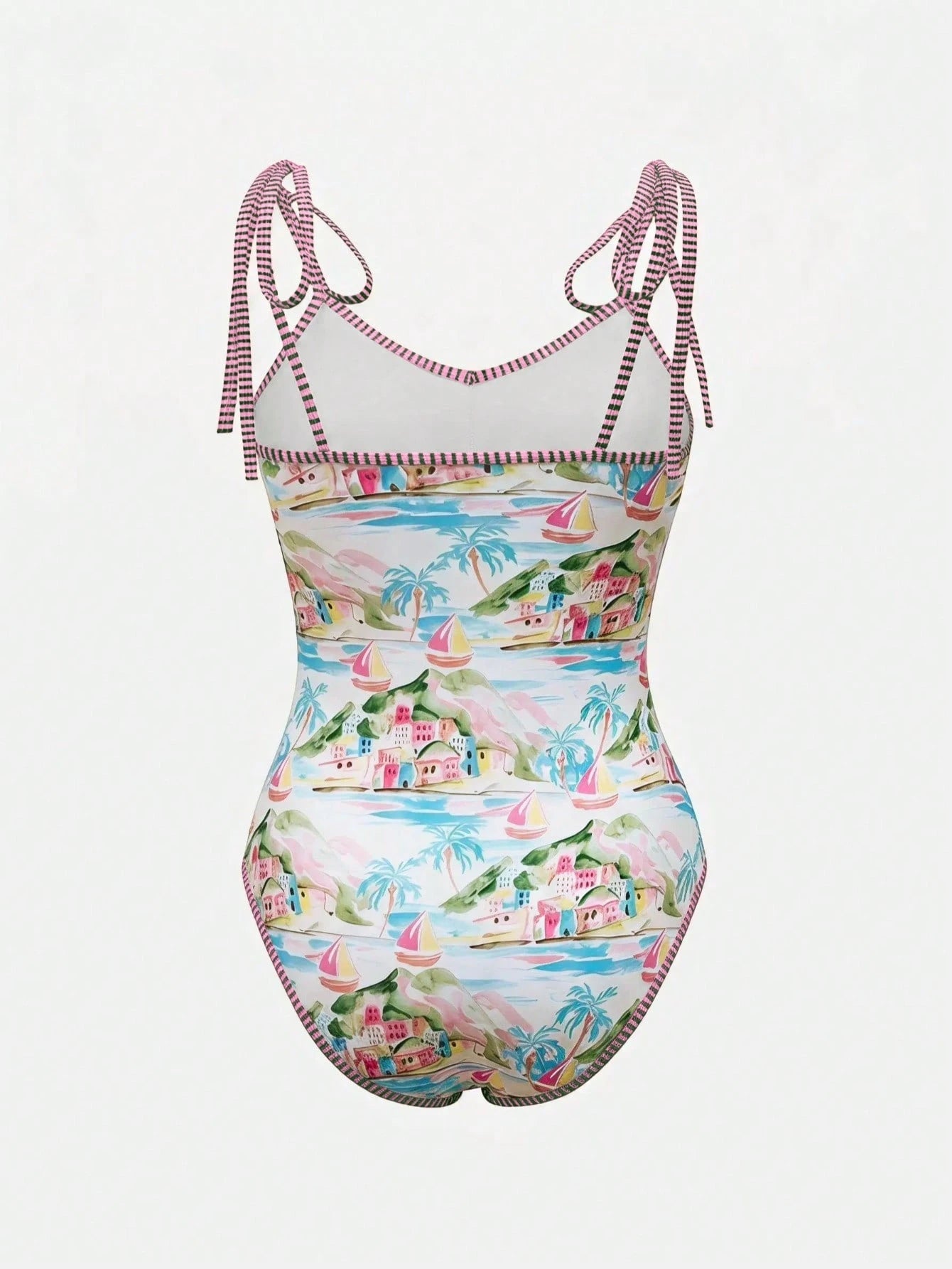 Swim Oasis 26SS Spring/Summer Vacation Fish BOHO Style One-Piece Swimsuit With Shorts Two Pieces Set