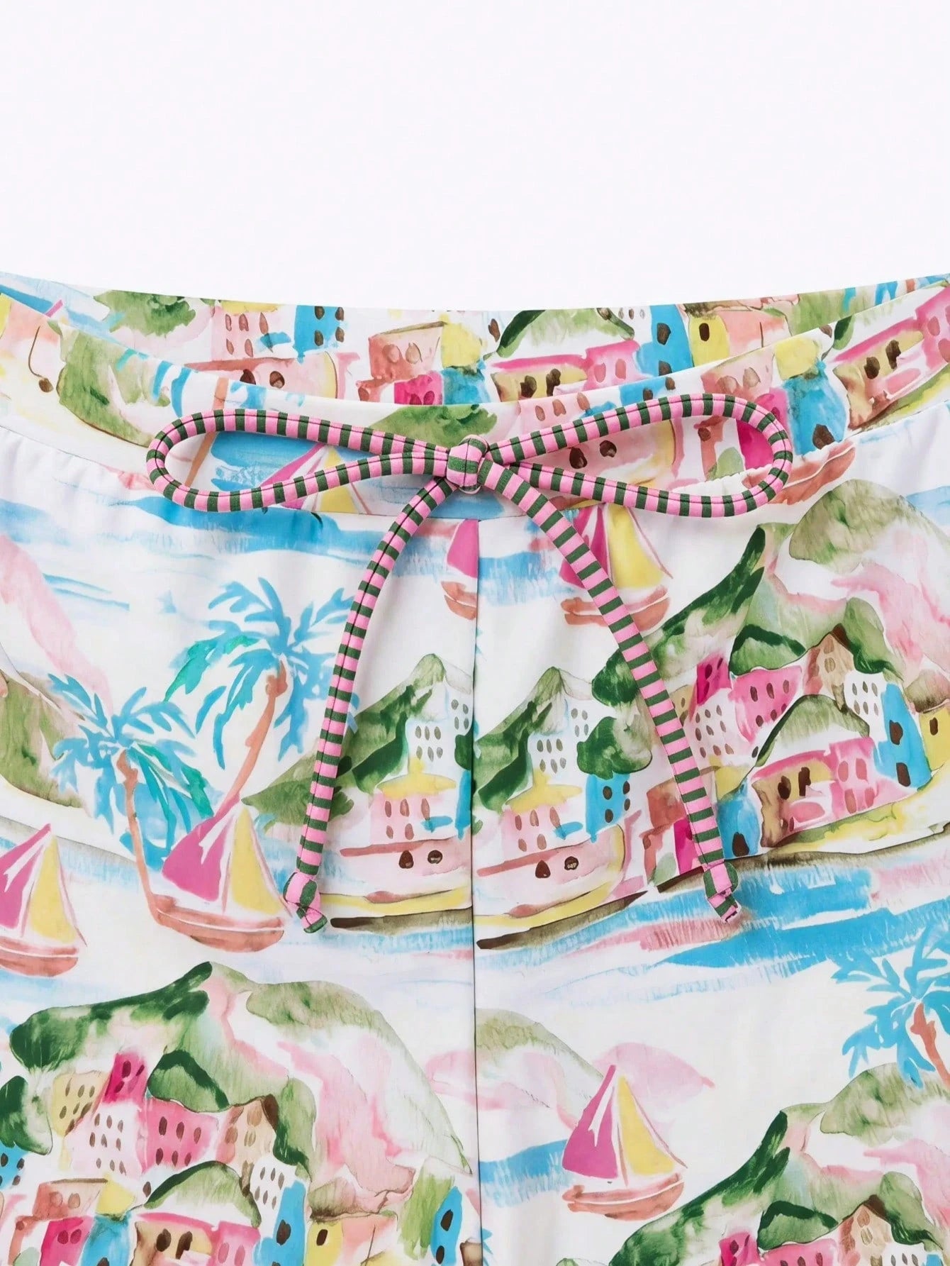 Swim Oasis 26SS Spring/Summer Vacation Fish BOHO Style One-Piece Swimsuit With Shorts Two Pieces Set
