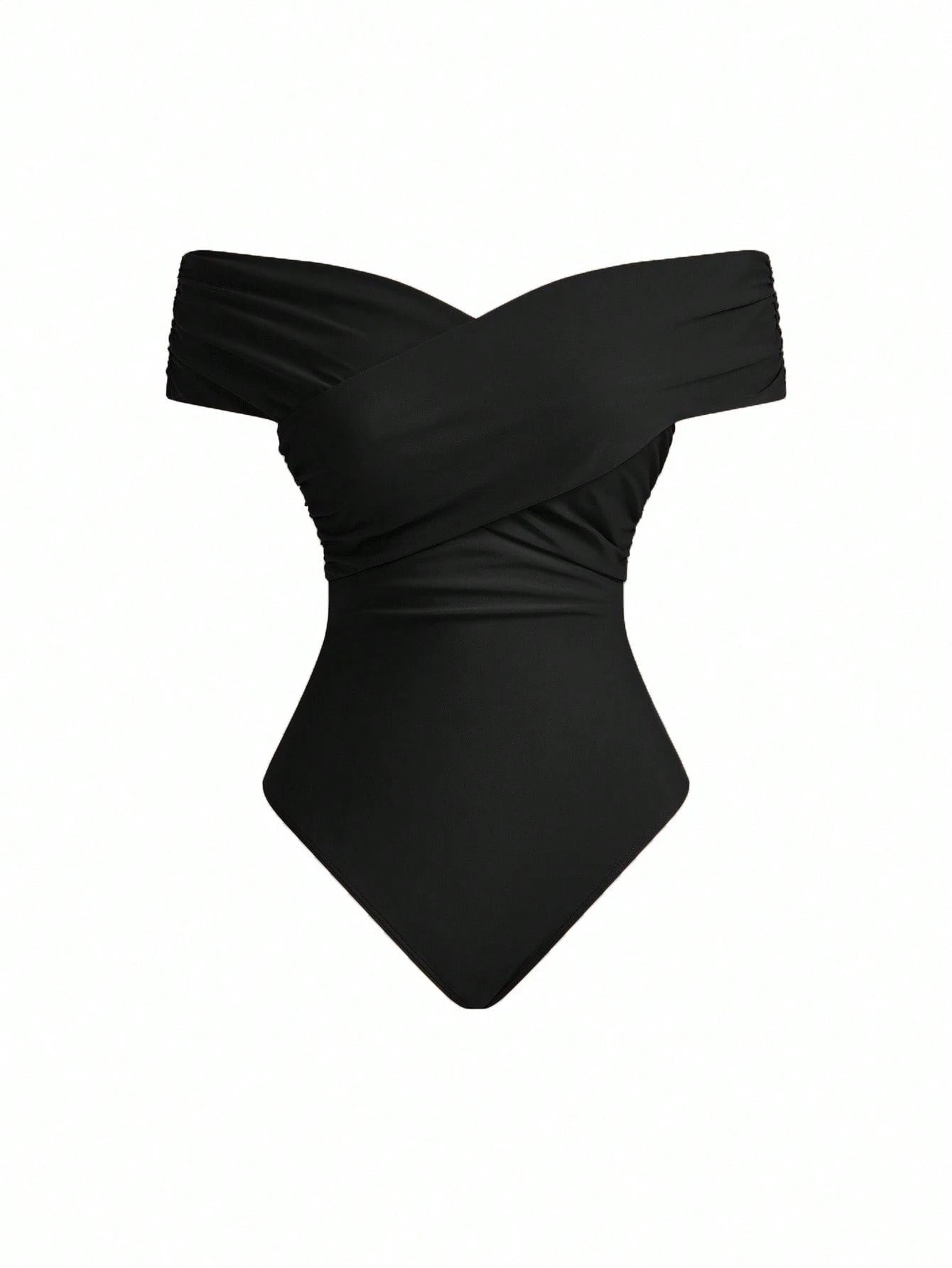 Swim Oasis Women's Summer Vacation Cute Criss-Cross Off-Shoulder Matching Skirt Set