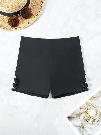 Swim SPRTY Summer Beach Women's Crisscross Hollow Out Bottom Swimwear