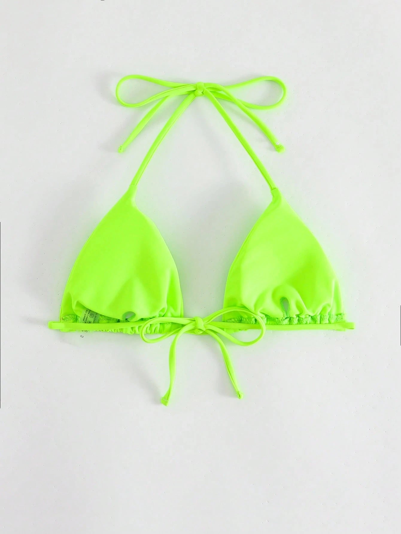 Swim Summer Beach Halter Triangle Neon Bikini Top