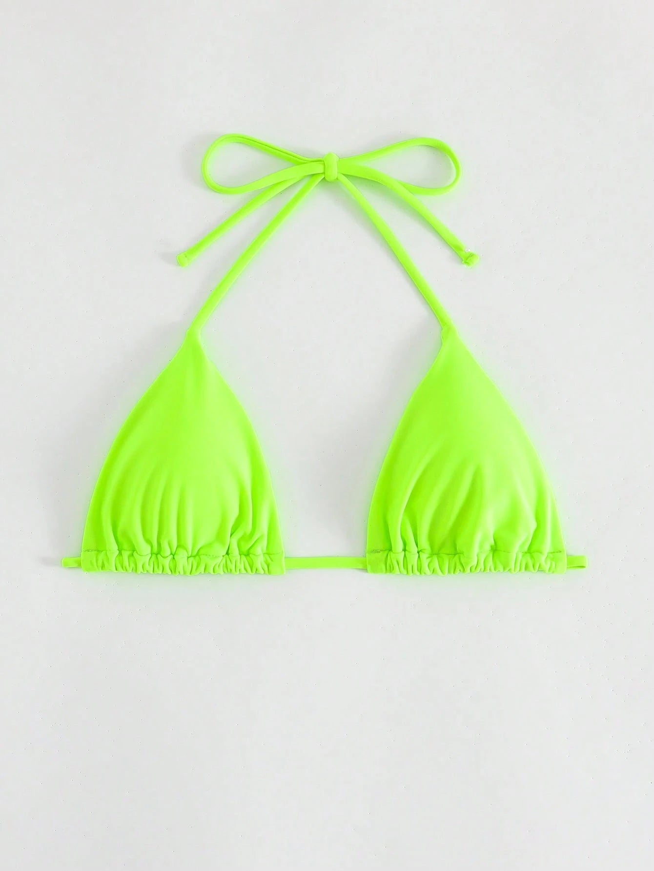 Swim Summer Beach Halter Triangle Neon Bikini Top