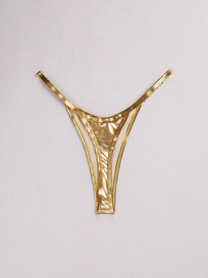 Swim Summer Beach Metallic Bikini Bottom