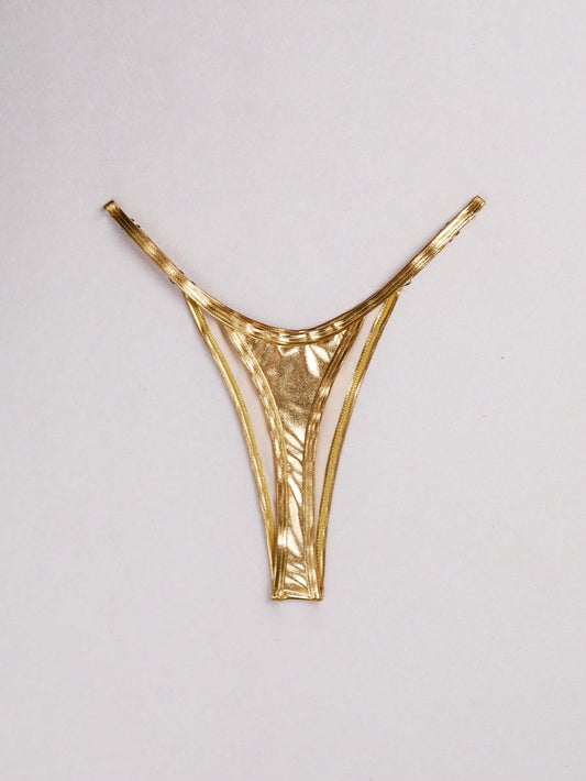 Swim Summer Beach Metallic Bikini Bottom