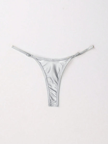 Swim Summer Beach Metallic Bikini Bottom