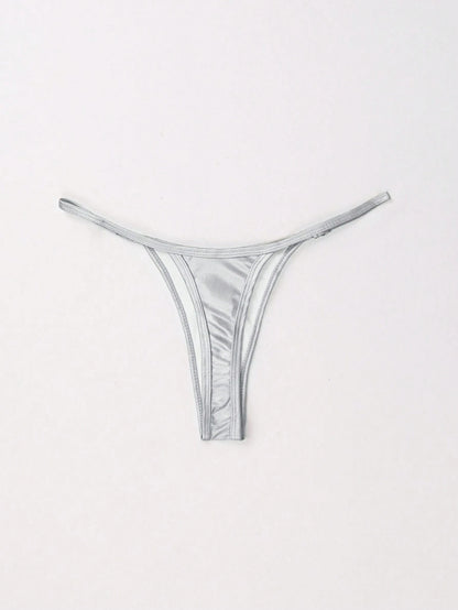 Swim Summer Beach Metallic Bikini Bottom