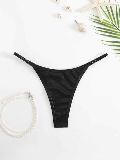 Swim Summer Beach Metallic Bikini Bottom