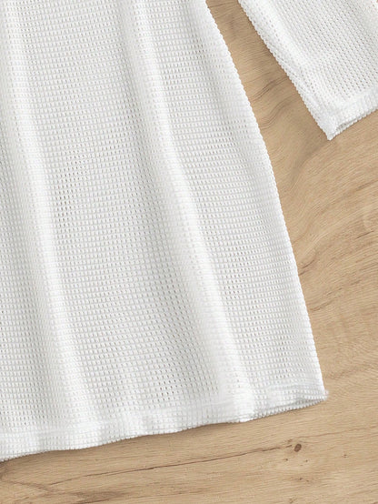 Swim Summer Beach Solid Scoop Neck Cover Up Dress Without Bikini Set