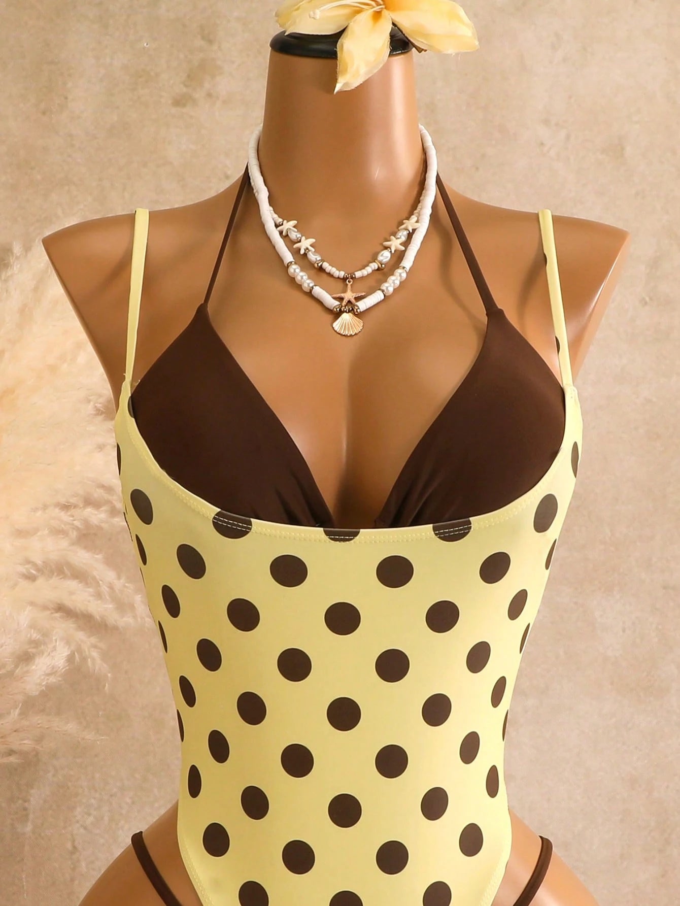 Swim SXY New Women's Polka Dot Sexy Swimwear Set, Beach Vacation Swimwear, Spring/Summer