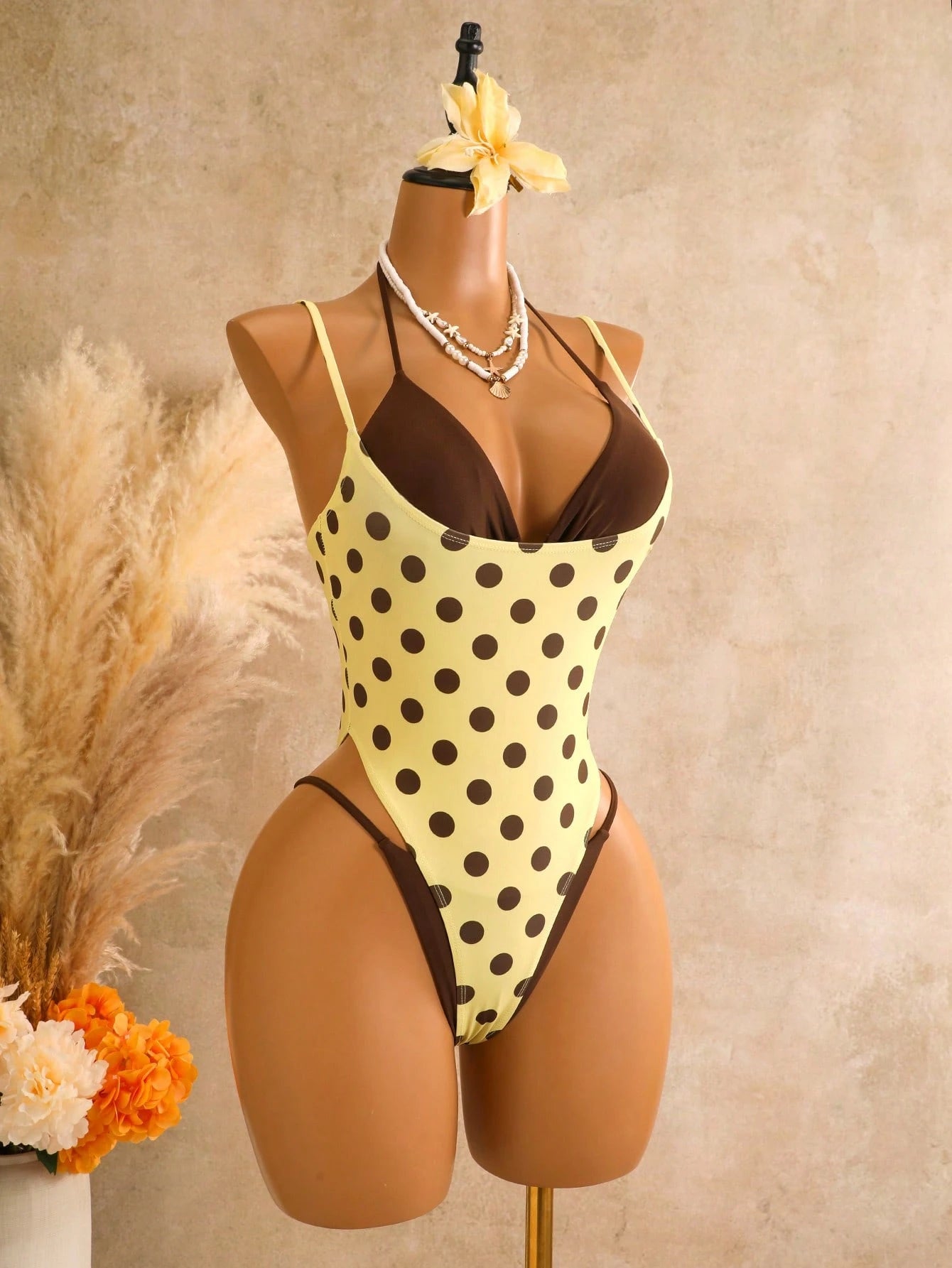 Swim SXY New Women's Polka Dot Sexy Swimwear Set, Beach Vacation Swimwear, Spring/Summer