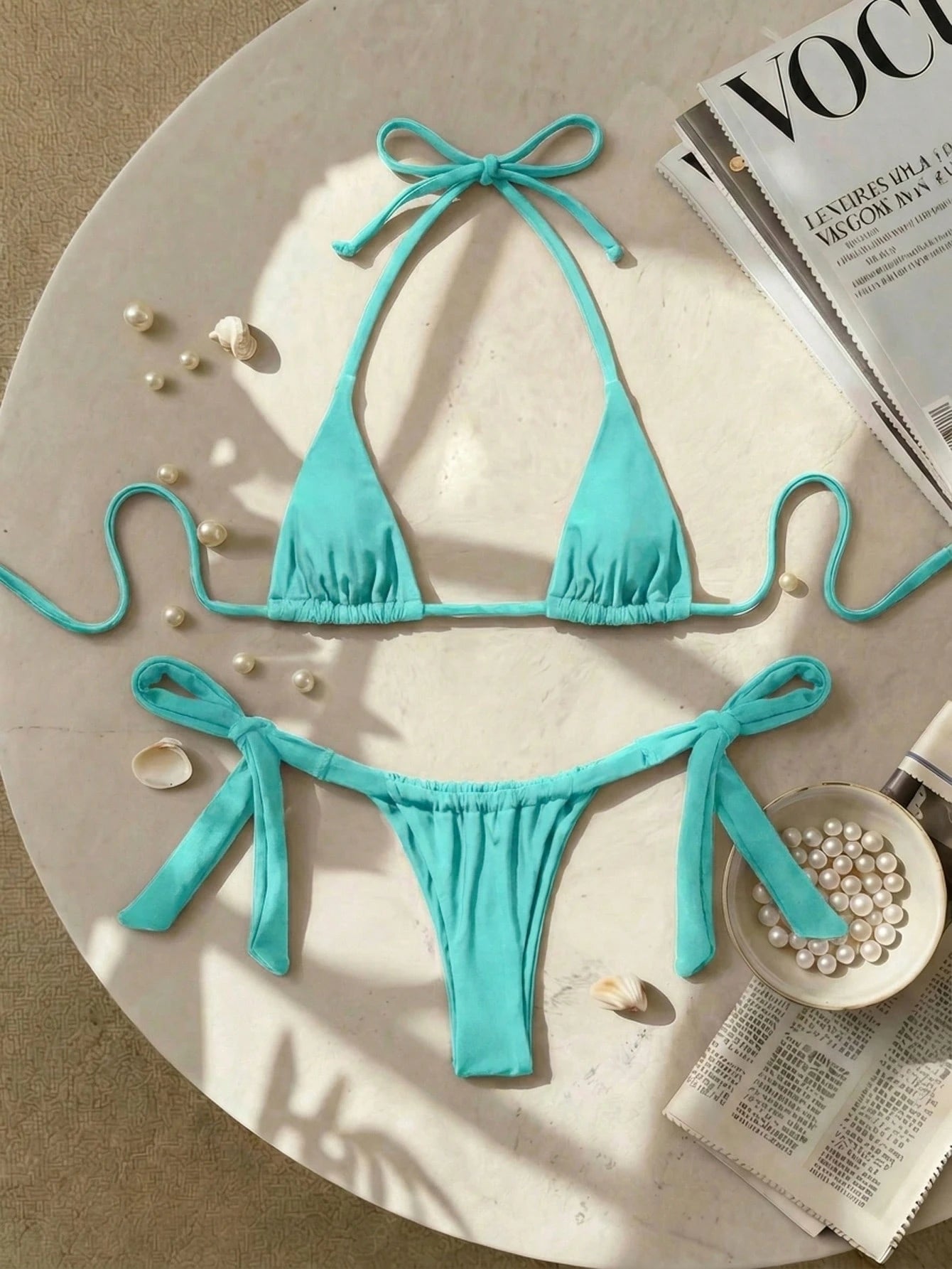 Swim SXY Sexy Mini Cup Bowknot Strap Women Swimwear Set