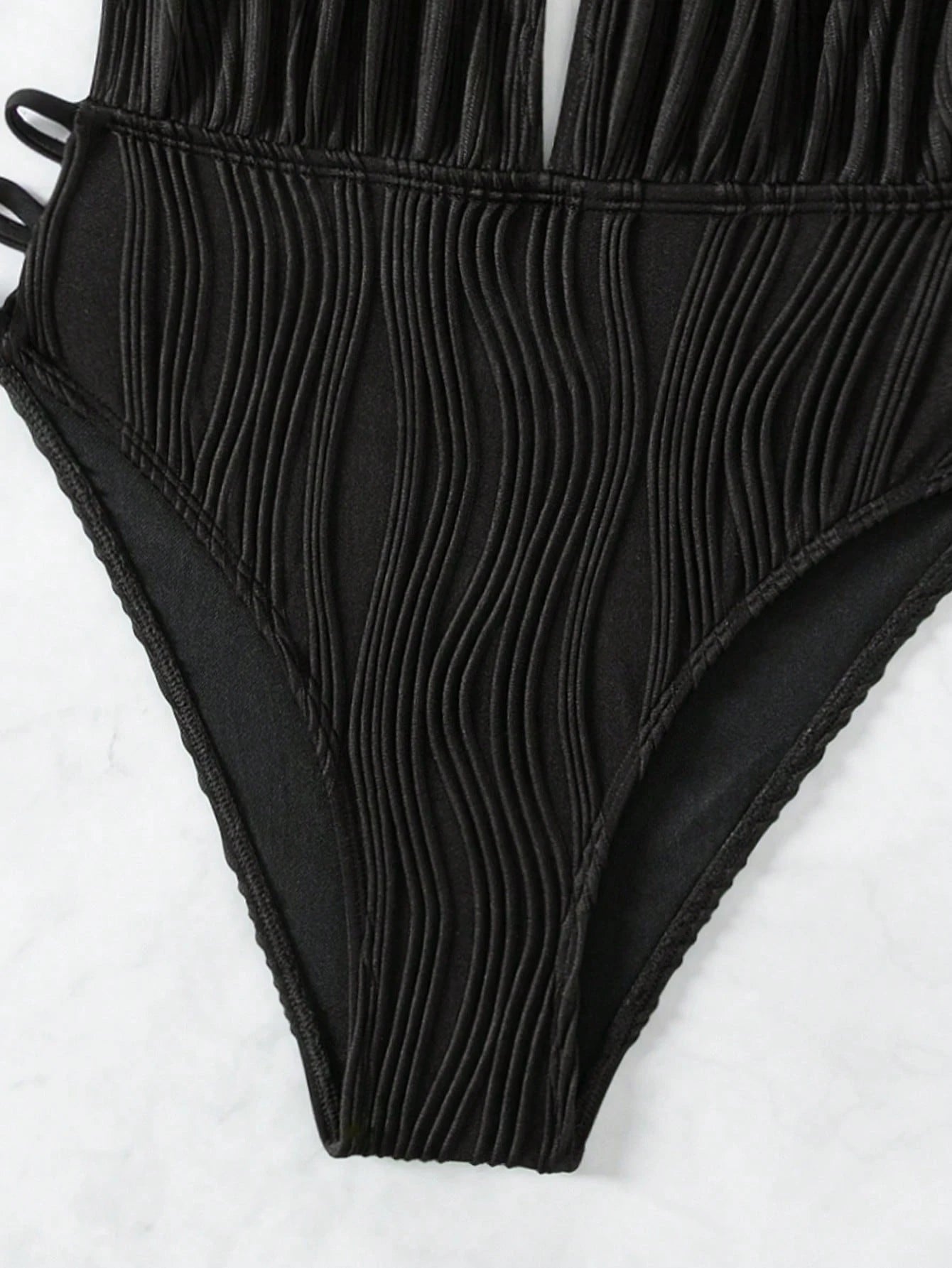 Swim SXY Summer Beach Ladies' Solid Color Open Back One-Piece Swimsuit