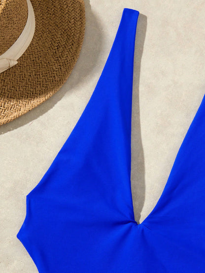 Swim SXY Swim Chicsea Women Sexy Deep V-Neck Backless One-Piece Swimsuit For Summer Beach Vacation