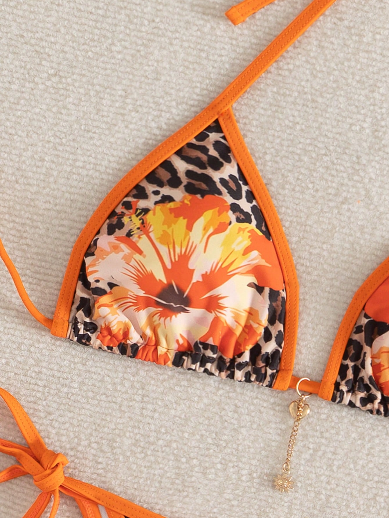 Swim SXY Women's New Floral Print Tie Side 2-Piece Bikini Swimsuit Set, Summer Beach Vacation Outfits