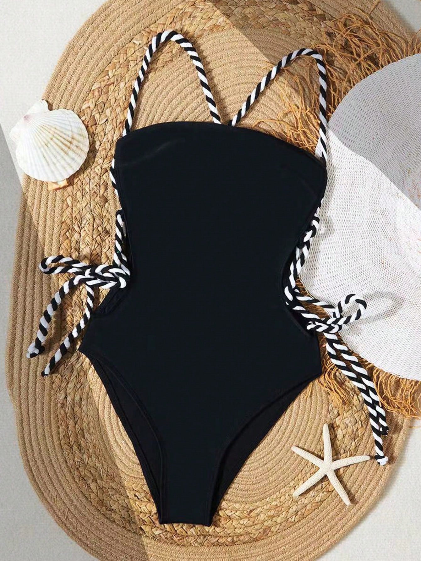 Swim SXY Women's Sexy One-Piece Swimsuit With Backless & Lace-Up Side Design, Summer