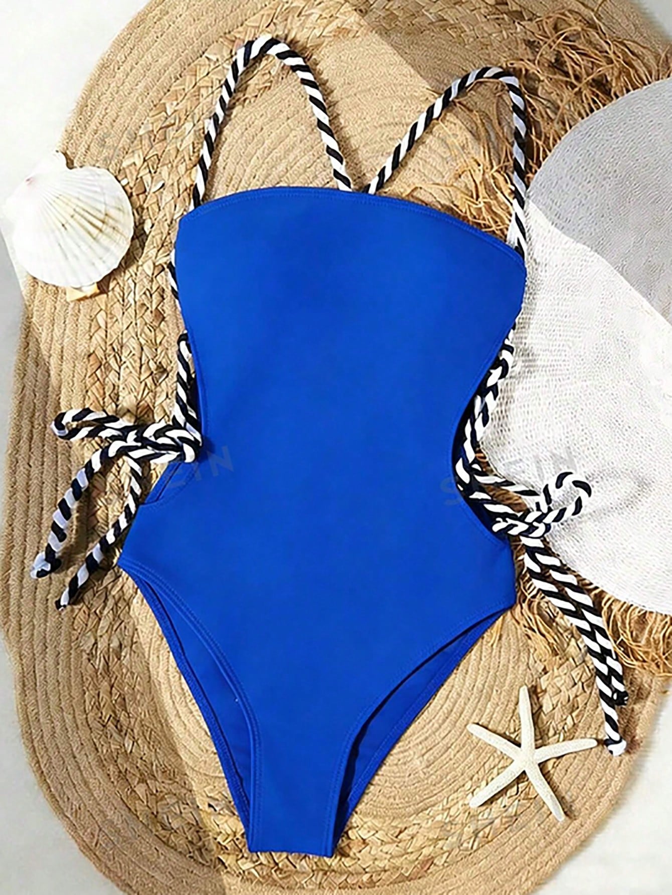 Swim SXY Women's Sexy One-Piece Swimsuit With Backless & Lace-Up Side Design, Summer