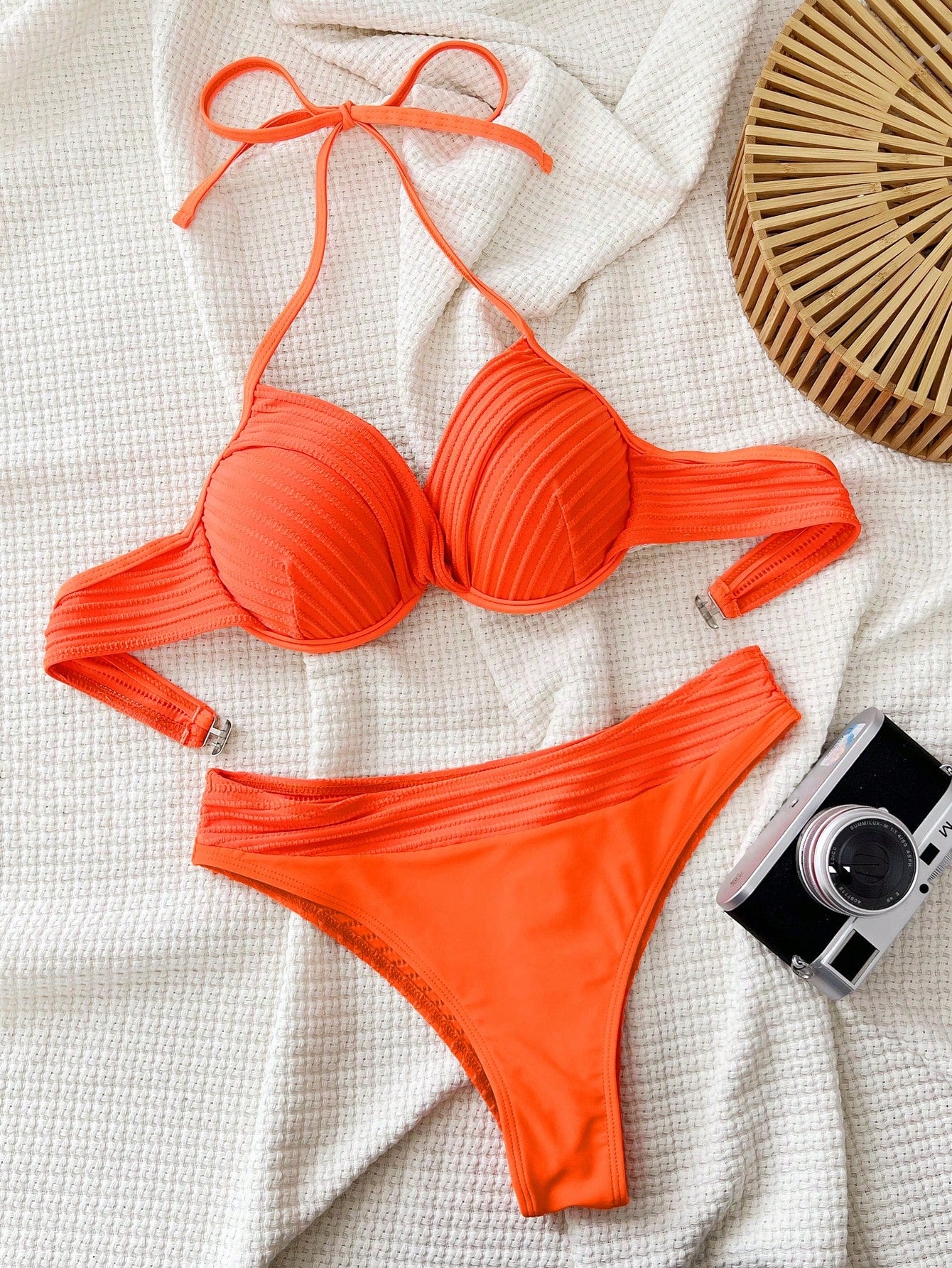 Swim SXY Women's Solid Color Bikini With Push-Up And Underwire Summer