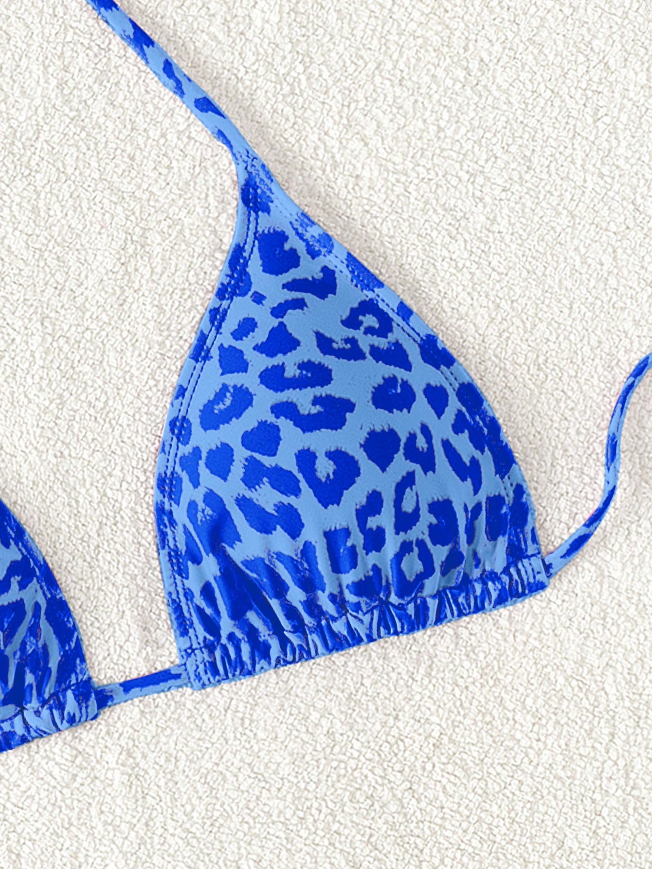 Swim Vcay 1pc Women's Leopard Print Halter Bikini Top For Summer Beach Vacation