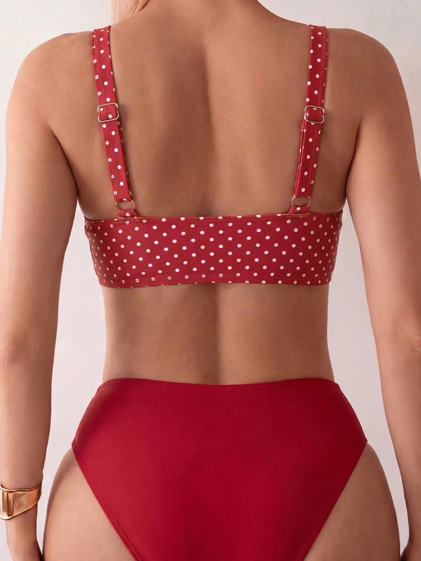 Swim Vcay 2026 Women's Brown Polka Dot Bikini, Sexy Beach Vacation