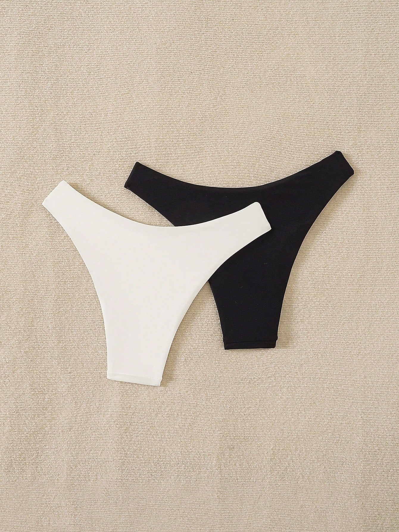 Swim Vcay 2pcs Women Plain & Leopard Print Swimsuit Bottoms Leopard Bikini For Summer Beach Vacation